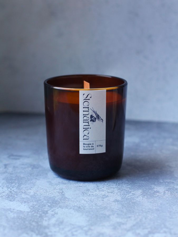 Bougie parfumée à la cire de tournesol