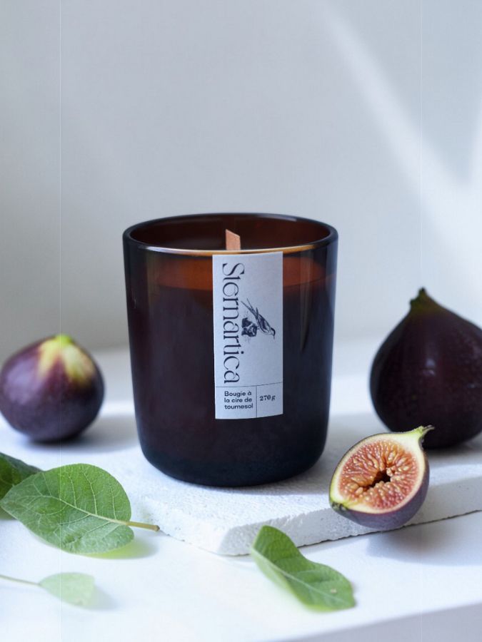 Sunflower wax scented candle