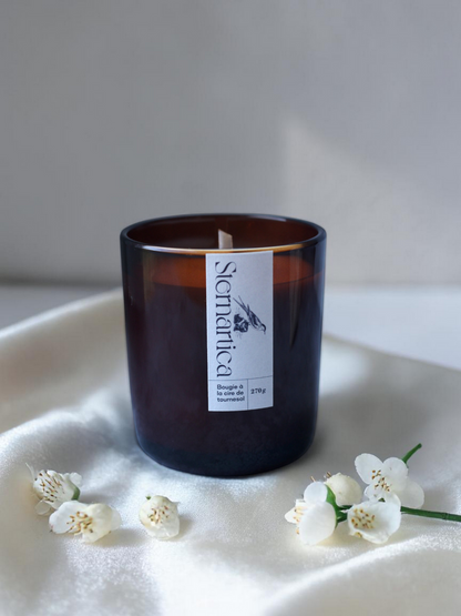Sunflower wax scented candle