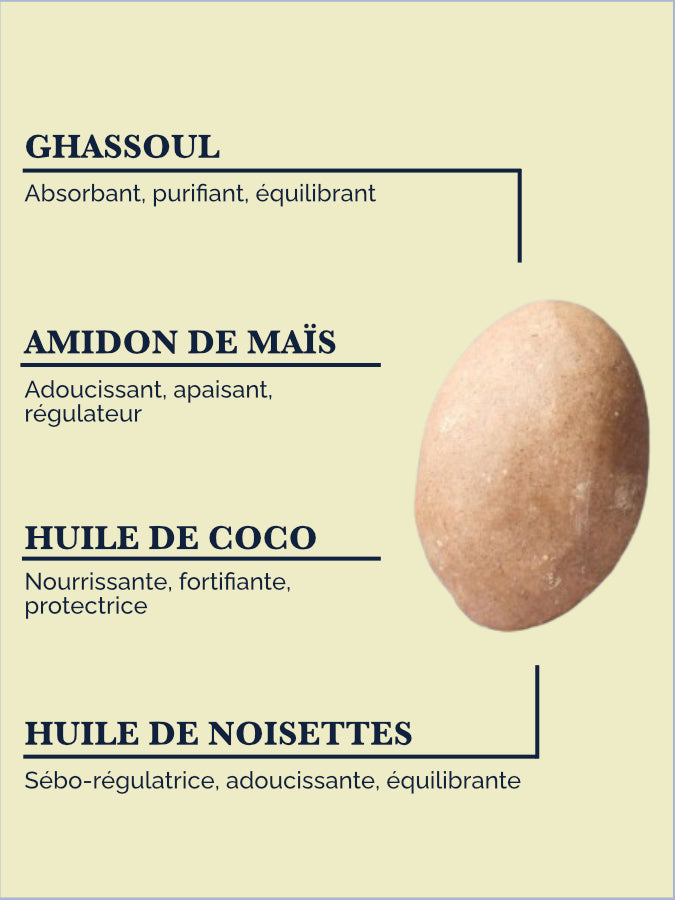 Shampoo solido per capelli grassi al ghassoull | ATLAS 