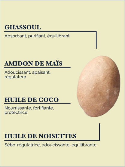 Shampoo solido per capelli grassi al ghassoull | ATLAS 